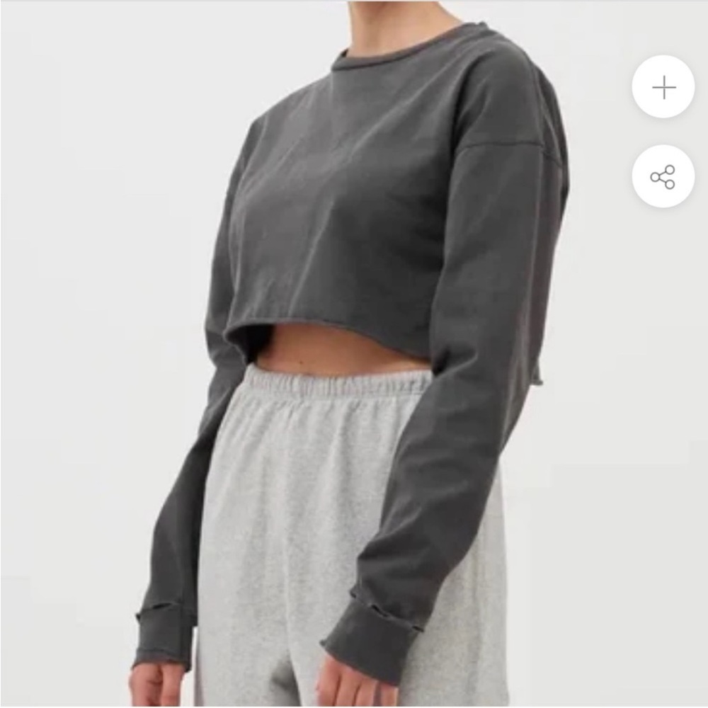 Josh brown vintage crop grey